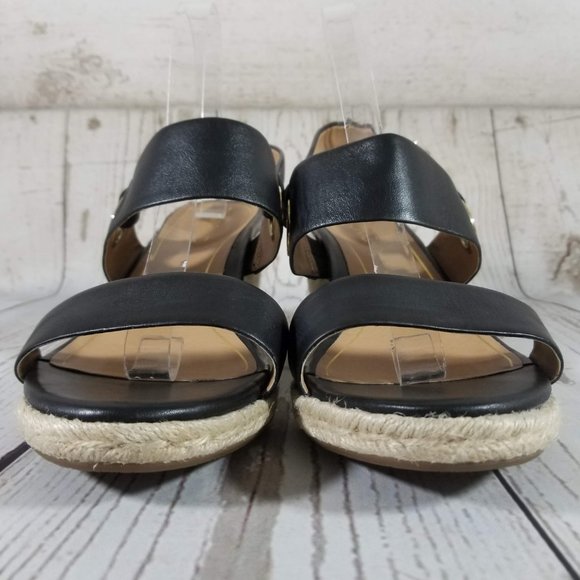 Vionic Vero Black Wedge Heel Sling Back Sandals - Wide Width - Picture 5 of 12